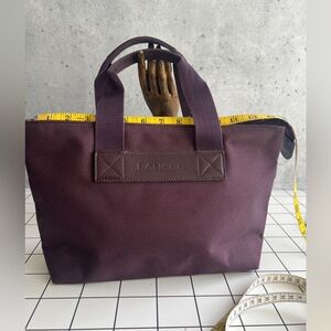 Lancel Purple Hand tote in canvas and leather NWOT